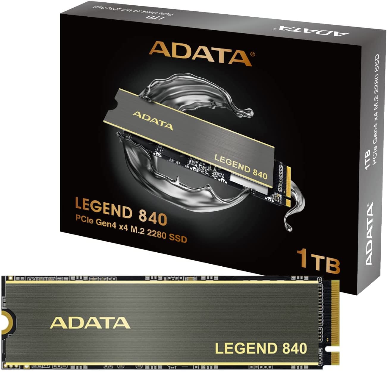 SAMPLE SSD ADATA, LEGEND 840, 1 TB, M.2, PCIe Gen4.0 x4, 3D TLC Nand, R/W: 5000/4750 MB/s, "S_ALEG-840-1TCS"