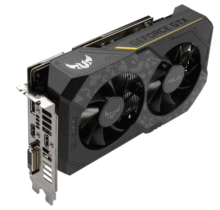 PLACA VIDEO ASUS "TUF Gaming GeForce GTX 1660 Ti EVO OC", 6 GB GDDR6 192 biti, PCI Express 3.0 x 16, HDMI x 2 DisplayPort DVI-D, sistem racire aer, "TUF-GTX1660TI-O6G-EVO-GAMING" — miniatură
