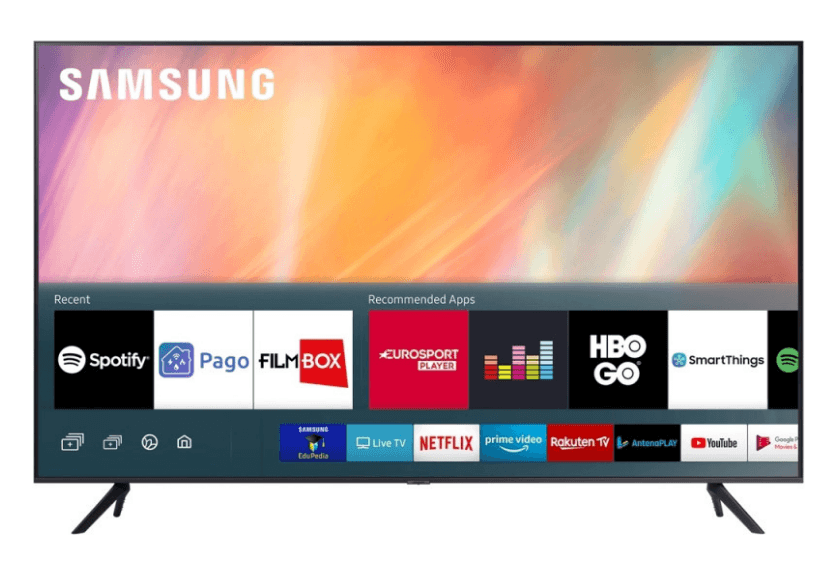 LED TV Samsung, 177 cm/ 70 inch, Smart TV | Internet TV, ecran plat, rezolutie 4K UHD 3840 x 2160, boxe 20 W, "UE70AU7172" — miniatură