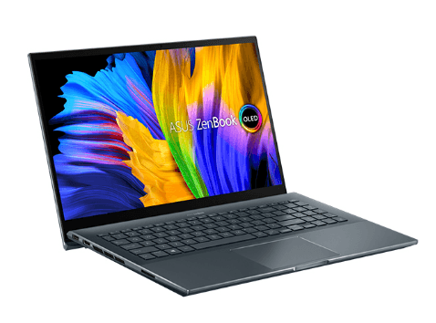 NOTEBOOK Asus, "Zenbook Pro 15" 15.6 inch, AMD Ryzen 7 5800U, 16 GB DDR4, SSD 1 TB, nVidia GeForce RTX 3050 Ti, Windows 11 Pro, "UM5500QE-KY204X" ( — miniatură