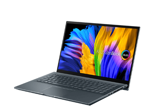 NOTEBOOK Asus, "Zenbook Pro 15" 15.6 inch, AMD Ryzen 7 5800U, 16 GB DDR4, SSD 1 TB, nVidia GeForce RTX 3050 Ti, Windows 11 Pro, "UM5500QE-KY204X" ( — miniatură