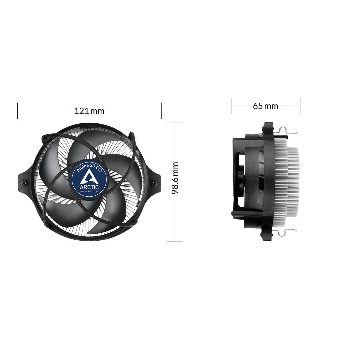 Cooler Arctic "Alpine 23 CO", compatibil skt AMD, racire cu aer, ventilator 90 mm, 2700 rpm, "ACALP00036A" — miniatură