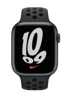 SMARTWATCH Apple Watch Nike S7 GPS, 41mm Midnight Aluminium Case with Anthracite/Black Nike Sport Band "mkn43wb/a" — miniatură