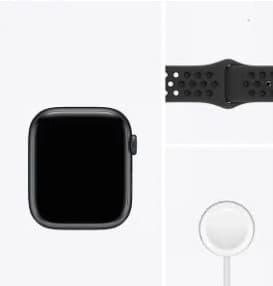 SMARTWATCH Apple Watch Nike S7 GPS, 41mm Midnight Aluminium Case with Anthracite/Black Nike Sport Band "mkn43wb/a" — miniatură
