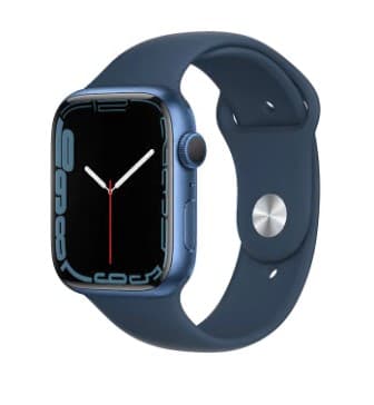 SMARTWATCH Apple Watch S7 GPS, 45mm Blue Aluminium Case with Abyss Blue Sport Band "mkn83wb/a"