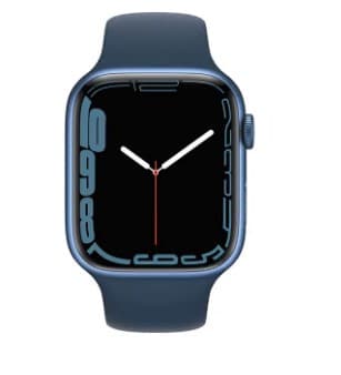 SMARTWATCH Apple Watch S7 GPS, 45mm Blue Aluminium Case with Abyss Blue Sport Band "mkn83wb/a" — miniatură