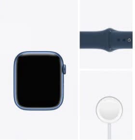 SMARTWATCH Apple Watch S7 GPS, 45mm Blue Aluminium Case with Abyss Blue Sport Band "mkn83wb/a" — miniatură