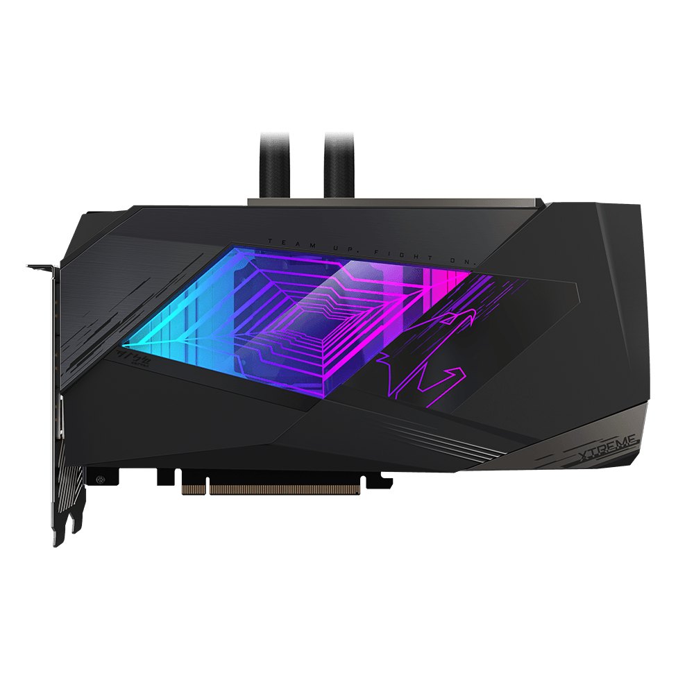 PLACA VIDEO GIGABYTE " GeForce RTX 3080 XTRM WATERFORC", 12 GB GDDR6X 384 biti, PCI Express 4.0 x 16, HDMI x 3 DisplayPort x 3, sistem racire aer, "N3080AORUSX W-12G" — miniatură