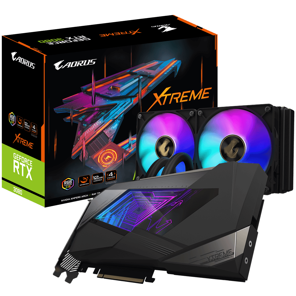 PLACA VIDEO GIGABYTE " GeForce RTX 3080 XTRM WATERFORC", 12 GB GDDR6X 384 biti, PCI Express 4.0 x 16, HDMI x 3 DisplayPort x 3, sistem racire aer, "N3080AORUSX W-12G"