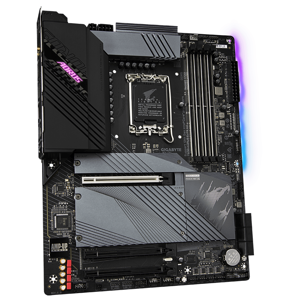 PLACA de BAZA Gigabyte "Z690 AORUS ELITEAX", skt LGA 1700, ATX, Intel Z690, 4 x DDR5, max. 128 GB, 6 x SATA, 4 x M.2, 7.1, "Z690 AORUS ELITEAX" — miniatură