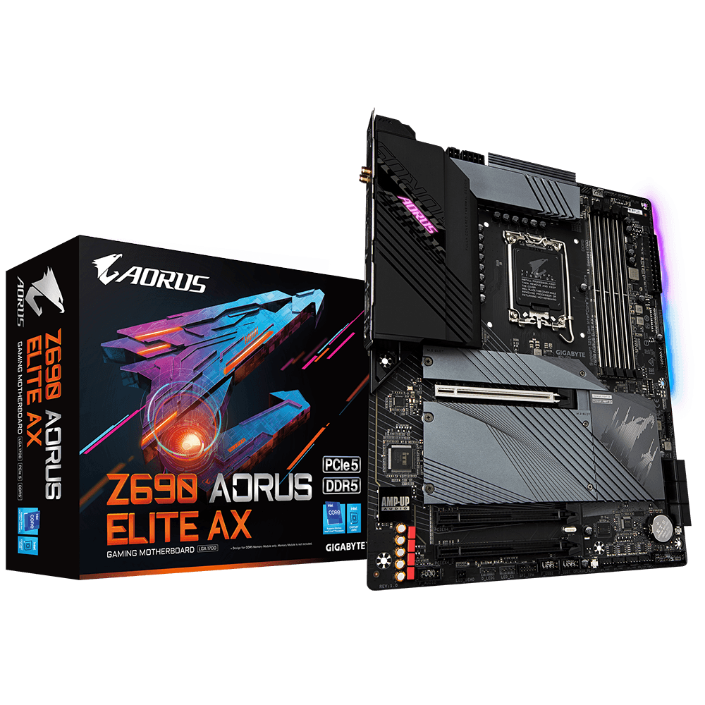 PLACA de BAZA Gigabyte "Z690 AORUS ELITEAX", skt LGA 1700, ATX, Intel Z690, 4 x DDR5, max. 128 GB, 6 x SATA, 4 x M.2, 7.1, "Z690 AORUS ELITEAX"