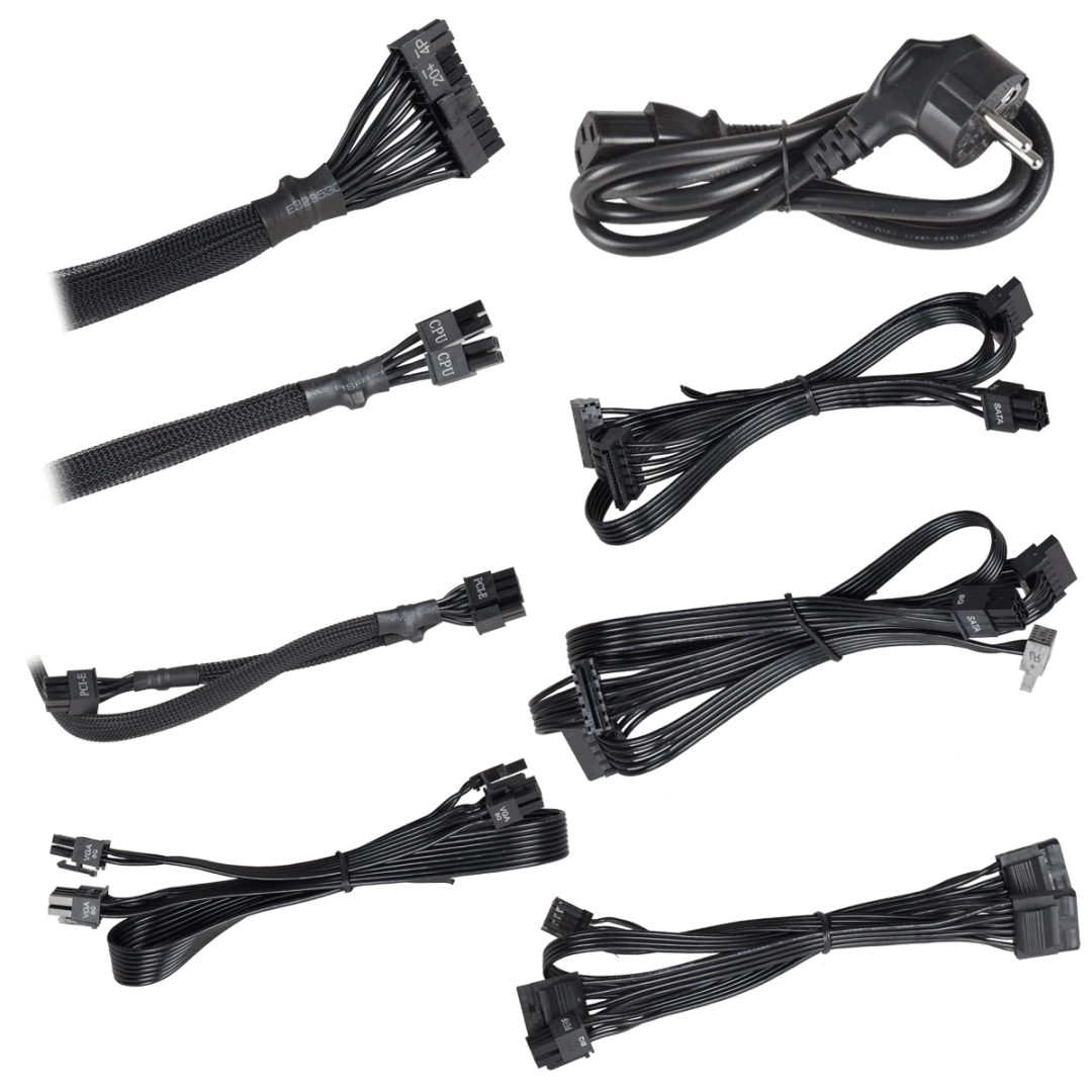 SURSA EVGA, 750 W, "750 BQ" semi-modulara, ATX 12V, fan 140 mm x 1, 80 Plus Bronze, MB 20+4 pin x 1, CPU 4+4 pin x 2, PCI-E 6+2 pin x 3, SATAx9, Floppy 4-pinx1, "110-BQ-0750-V2" — miniatură