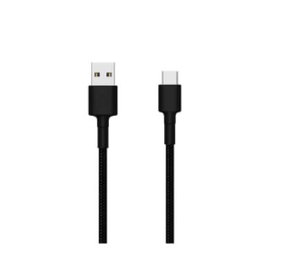 CABLU alimentare smartphone Xiaomi, USB Type-C (T) la USB 2.0 (T), cauciuc, lungime 1 m, negru, "18714"