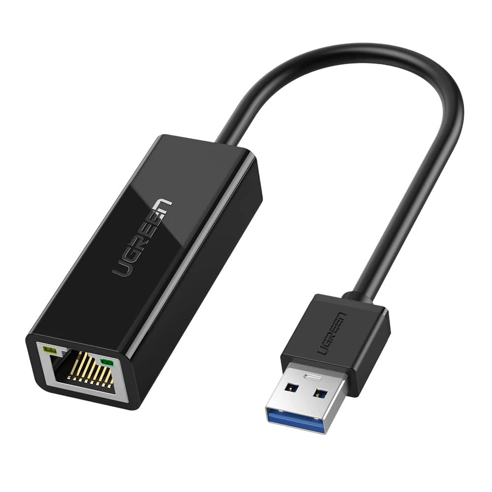 ADAPTOR RETEA Ugreen, "CR111" USB to RJ-45 Gigabit LAN Adapter, LED, negru "20256" - 6957303822560