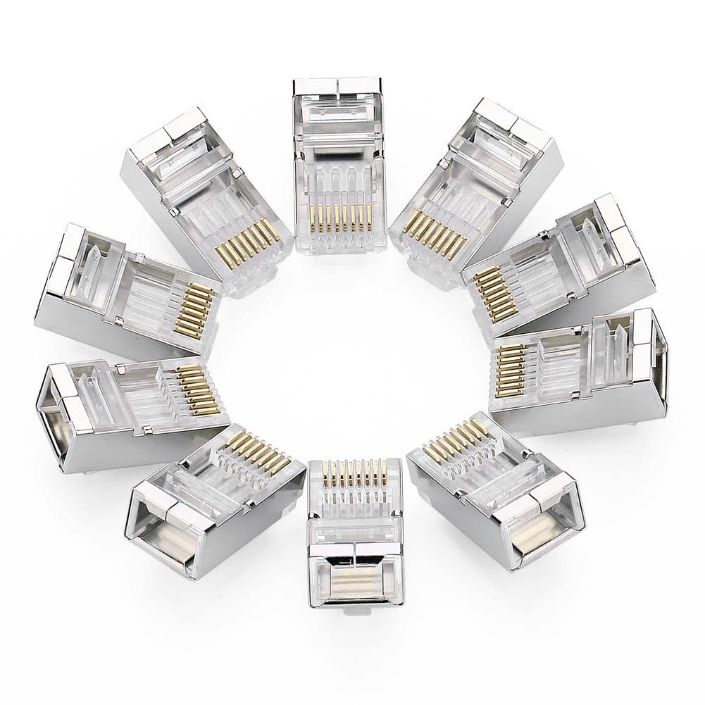 MUFA RJ-45 Ugreen, "NW111" pt. cablu UTP, Cat6, RJ-45 (T), shielded plastic, 10 buc, "20333" - 6957303823338