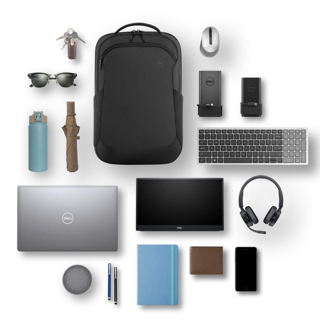 RUCSAC DELL, pt. notebook de max 17 inch, 2 compartimente, buzunar frontal | buzunar lateral, 660 g, poliester, negru, "460-BDLE" — miniatură