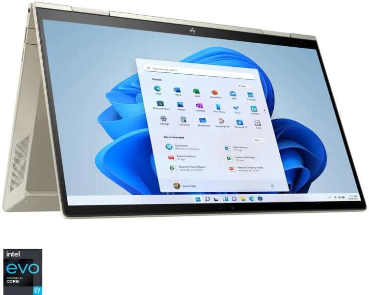 NOTEBOOK HP, "ENVY x360" 13.3 inch, i7-1165G7, 16 GB DDR4, SSD 1 TB, Intel Iris Xe Graphics, Windows 11 Home, "5D4J3EA#ABB" (