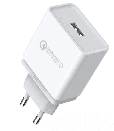 INCARCATOR retea Ugreen, "CD122" Quick Charge 18W, 1 x USB 5V/3A, alb "10133" - 6957303811335 — miniatură