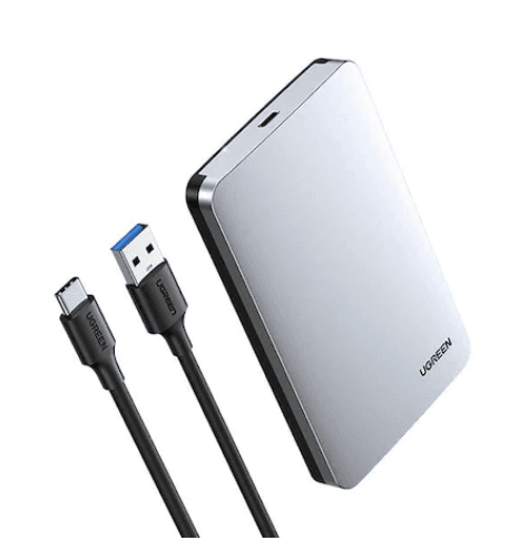 RACK extern Ugreen, "CM300" pt HDD si SSD SATA 2.5" conectare USB 3.1 Gen2 max 6 Gbps, cablu inclus USB to USB Type-C, aluminiu, gri "70498" - 6957303874989 — miniatură
