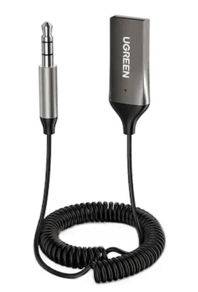 ADAPTOR Bluetooth Jack 3.5 Ugreen, "CM309" alimentare USB, microfon inclus, convertor audio wireless, versiune bluetooth 5.0, negru "70601" - 6957303876013