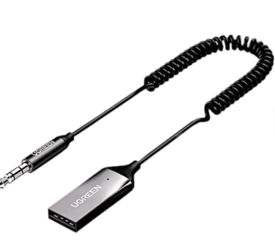 ADAPTOR Bluetooth Jack 3.5 Ugreen, "CM309" alimentare USB, microfon inclus, convertor audio wireless, versiune bluetooth 5.0, negru "70601" - 6957303876013 — miniatură