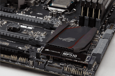SSD CORSAIR MP510 Force Series, 480GB, M.2, PCIe Gen3.0 x4, 3D TLC Nand, R/W: 3480/2000 MB/s, "CSSD-F480GBMP510B" — miniatură