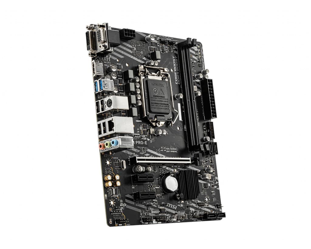 PLACA de BAZA MSI "H410M PRO-E", skt LGA 1200, mATX, Intel H410, 2 x DDR4, max. 64 GB, 4 x SATA, nu x M.2, 7.1, "H410M PRO-E" — miniatură