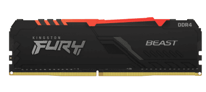 Memorie DDR Kingston FURY Beast DDR4 64 GB, frecventa 3600 MHz, 32 GB x 2 module, radiator, "KF436C18BBAK2/64" — miniatură