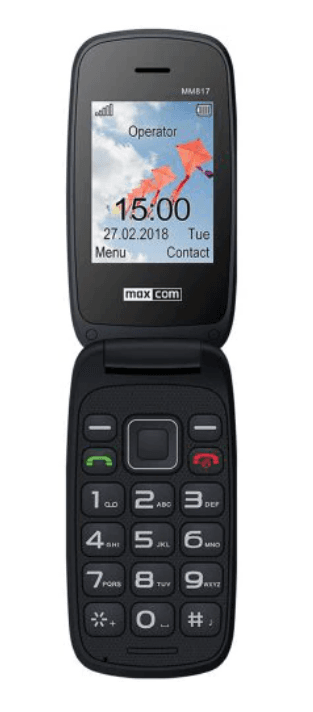 Telefon cu butoane, Maxcom, "MM817" ecran 2.4 inch, dual sim, rez. camera 0.3 Mpix, 2G, OEM, acumulator 800 mAh, negru, "MM817 Black"