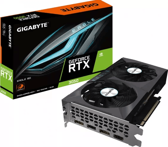 PLACA VIDEO GIGABYTE "GeForce RTX 3050 EAGLE 8G", 8 GB GDDR6 128 biti, PCI Express 4.0 x 8, HDMI x 2 DisplayPort x 2, sistem racire aer, "N3050EAGLE-8GD"