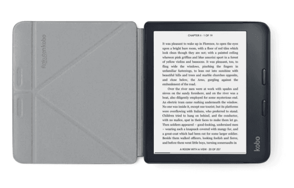 Kobo N418-AC-BK-E-PU Libra 2 SleepCover Case Black, "N418-AC-BK-E-PU" — miniatură