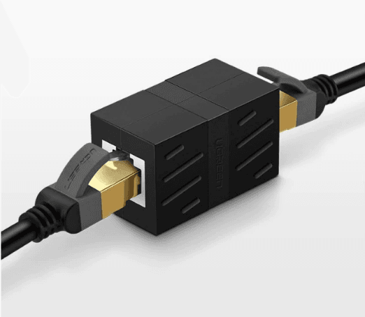 CUPLA RJ-45 Ugreen, "NW114" pt. cablu UTP, Cat6/Cat7, RJ-45 (M), viteza maxima 1 Gbps, material plastic, negru "20390" - 6957303823901 — miniatură