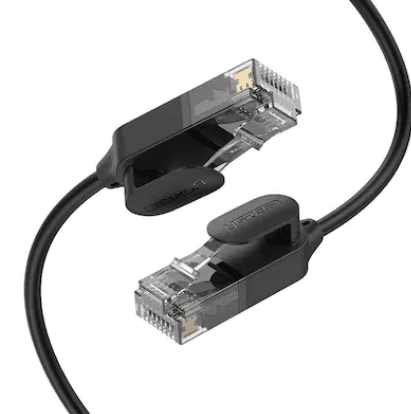 PATCH CORD UTP Ugreen Cat6A, "NW122" fire din cupru, tiny cable, viteza maxima 10 Gbps, 2m, negru "70334" - 6957303873340 — miniatură