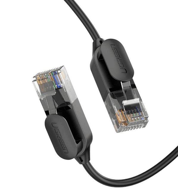 PATCH CORD UTP Ugreen Cat6A, "NW122" fire din cupru, tiny cable, viteza maxima 10 Gbps, 2m, negru "70334" - 6957303873340 — miniatură