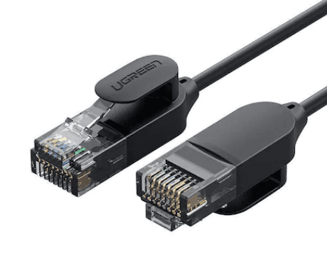 PATCH CORD UTP Ugreen Cat6A, "NW122" fire din cupru, tiny cable, viteza maxima 10 Gbps, 2m, negru "70334" - 6957303873340