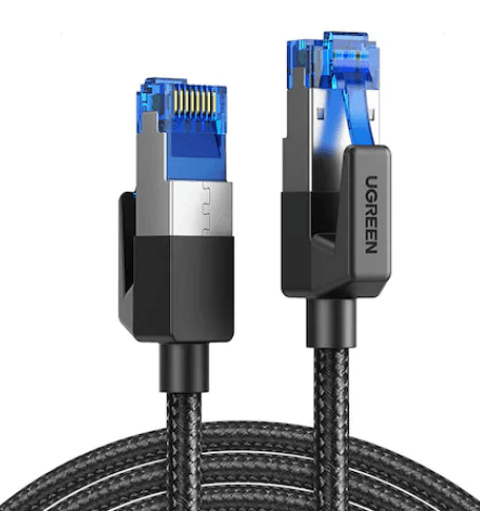 PATCH CORD UTP Ugreen Cat8, "NW153" fire din cupru, braided cable, viteza maxima 25 Gbps, 2m, negru "80431" - 6957303884315