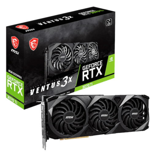 PLACA VIDEO MSI "GeForce RTX 3070 Ti VENTUS 3X 8G OC", 8 GB GDDR6X 256 biti, PCI Express 4.0 x 8, HDMI DisplayPort x 3, sistem racire aer, "RTX3070TI VEN 3XOC"