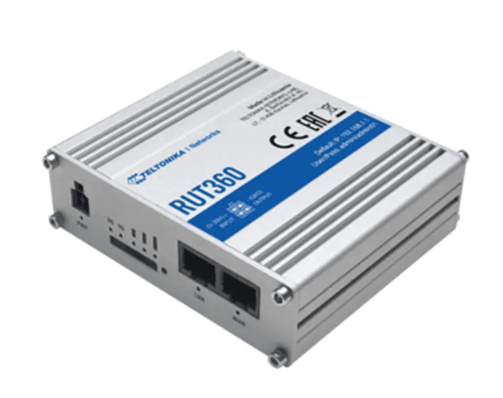 TELTONIKA RUT360 Industrial LTE Router Cat.6 1x LAN 1x WAN 100Mb/s WiFi 2.4GHz, "RUT360 000000" — miniatură