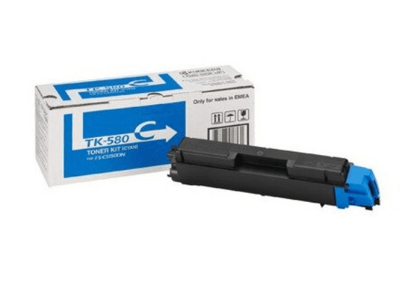 Toner Original Kyocera Cyan TK-580C, pentru FS-C5150DN, ECOSYS P6021cdn 2.8K, "TK-580C"