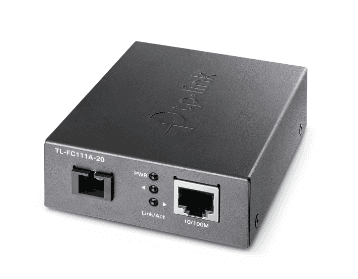 MEDIA CONVERTOR TP-LINK 10/100 Mbps WDM, 1× 100 Mbps SC Fiber Port, 1× 10/100 Mbps RJ45 Port (Auto MDI/MDIX), pana la 20km "TL-FC111A-20"