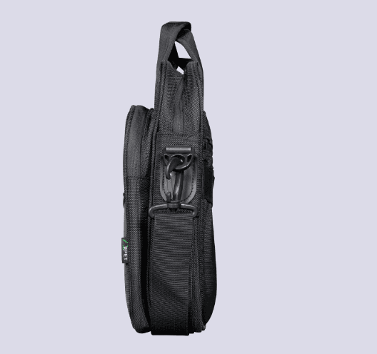GEANTA TRUST, pt. notebook de max 16 inch, 3 compartimente, buzunar frontal, 480 g, poliester, negru, "TR-24282" — miniatură