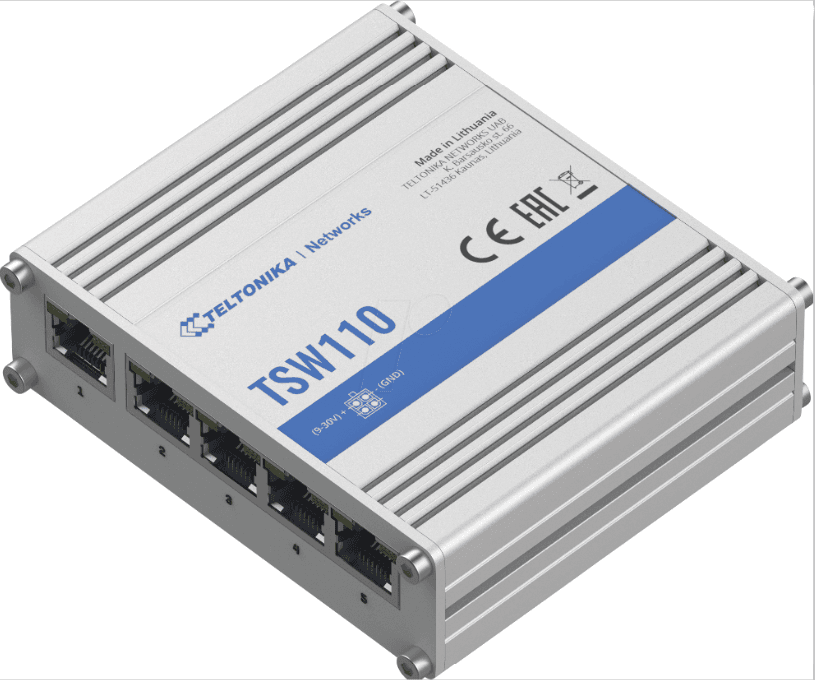 TELTONIKA TSW110 Switch 5x RJ45 1000Mb/s, "TSW110 000000" — miniatură