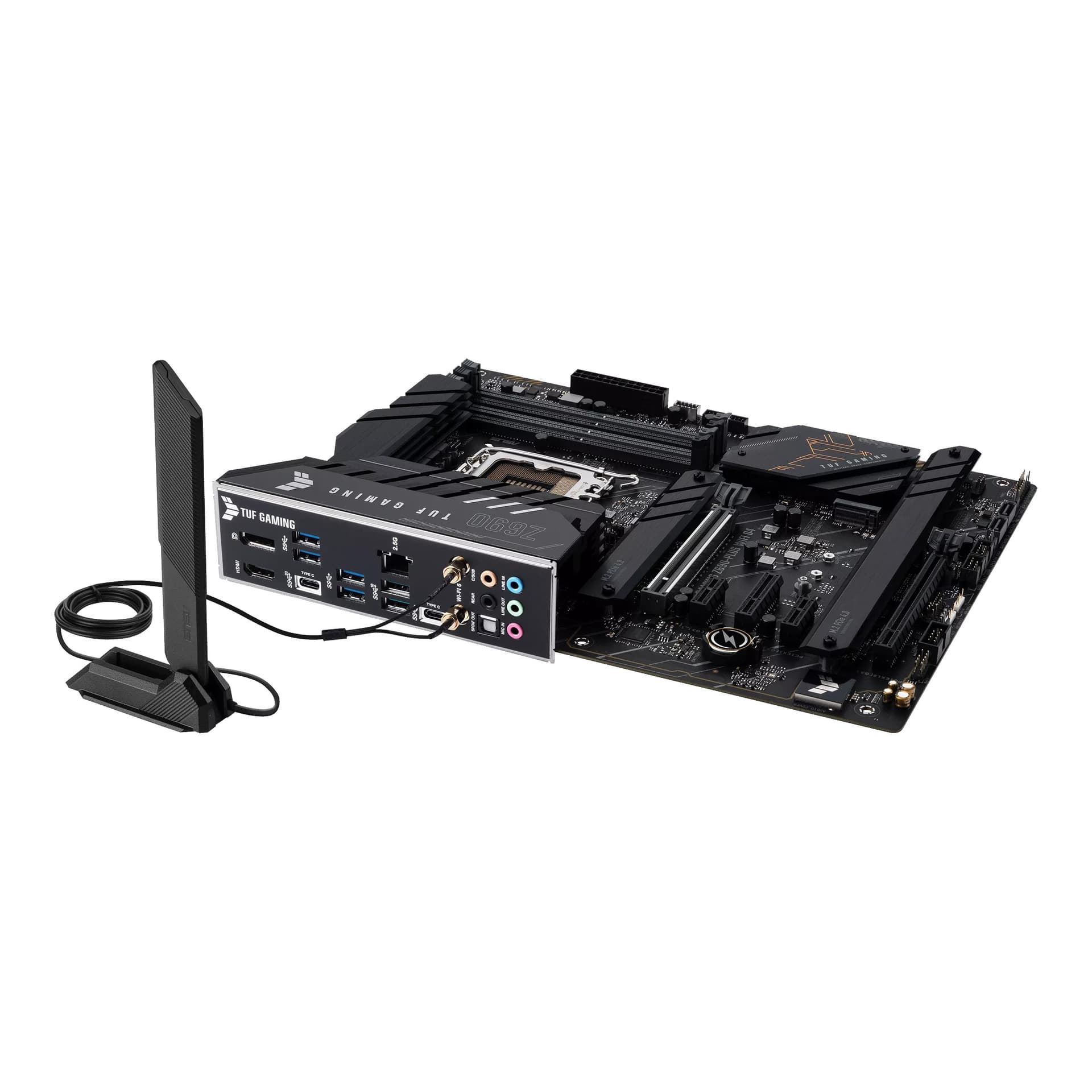 PLACA de BAZA Asus "TUF Z690-PLUS WIFI", skt LGA 1700, ATX, Intel Z690, 4 x DDR4, max. 128 GB, 4 x SATA, 4 x M.2, 5.1, "TUF Z690-PLUS WIFI" — miniatură