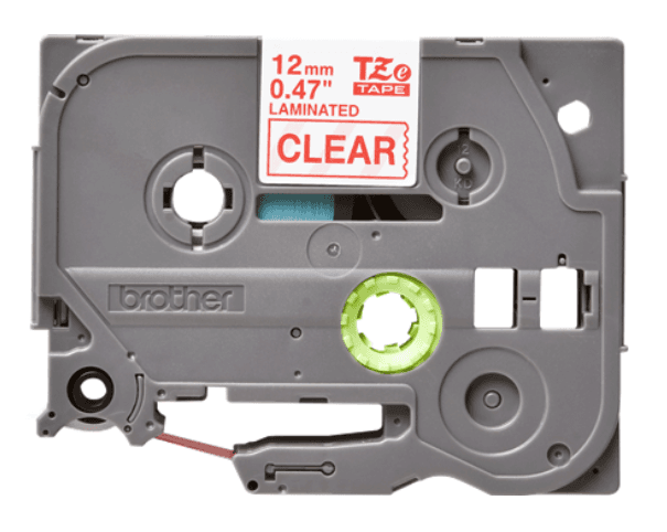 Banda laminata Original Brother Red on Clear, TZE132, pentru E105|E110|H100|H101|H105|H110|H111|P300|128|200|1000|1010|1090|1100|1120|1130|1160|1170|1180|1190|1200|1230|1280|1290|6100|7100|ST1150, 12mm, incl.TV 0 RON, "TZE132"