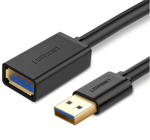 CABLU USB Ugreen prelungitor, "US129" USB 3.0 (T) la USB 3.0 (M), 1m, negru, "10368" - 6957303813681