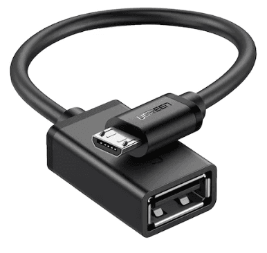CABLU Ugreen OTG, "US133", Micro-USB(T) to USB 2.0(M), 480Mbps, PVC, lungime 0.15m, negru "10396" - 6957303813964