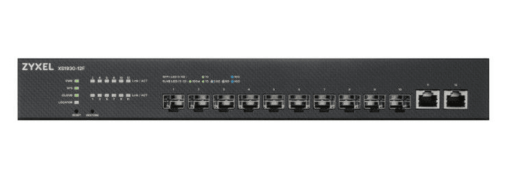ZYXEL | XS1930-12F-EU0101F | XS1930-12F | Switch|Smart Managed Layer 2|Rackmount|Porturi 10 SFP+, 2 Gigabit 100M/1G/2.5G/5G/10G | Nebula Flex (dual mode), "XS1930-12F-ZZ0101F"