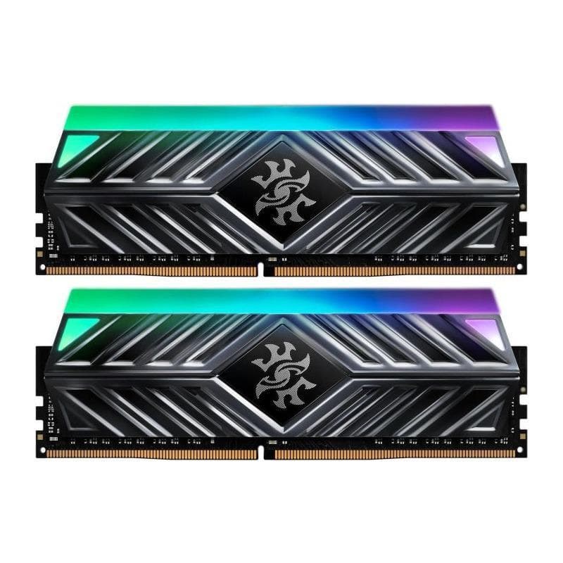 Memorie DDR Adata - gaming XPG Spectrix D41 DDR4 16 GB, frecventa 3600 MHz, 8 GB x 2 module, radiator, iluminare RGB, "AX4U360016G18I-DT4"