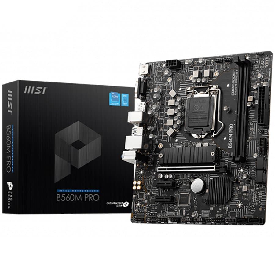 PLACA de BAZA MSI "B560M PRO", skt LGA 1200, mATX, Intel B560, 2 x DDR4, max. 64 GB, 6 x SATA, 1 x M.2, 7.1, "B560M PRO"