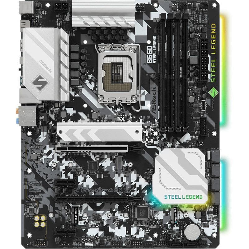 PLACA de BAZA Asrock "B660 STEEL LEGEND", skt LGA 1700, ATX, Intel B660, 4 x DDR4, max. 128 GB, 6 x SATA, 3 x M.2, 7.1, "B660 STEEL LEGEND"